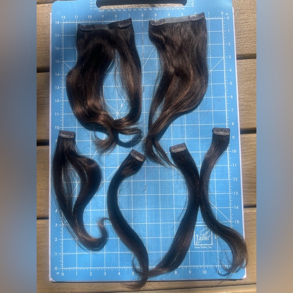 Luxy 12” Mocha Brown Bayalage Thinning Hair Fill-Ins LIKE NEW - Picture 2 of 4